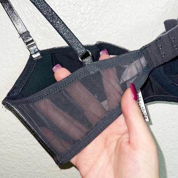 Victoria’s Secret Silver Dream Angels Push Up Without Padding Metallic Bra - Picture 5 of 11